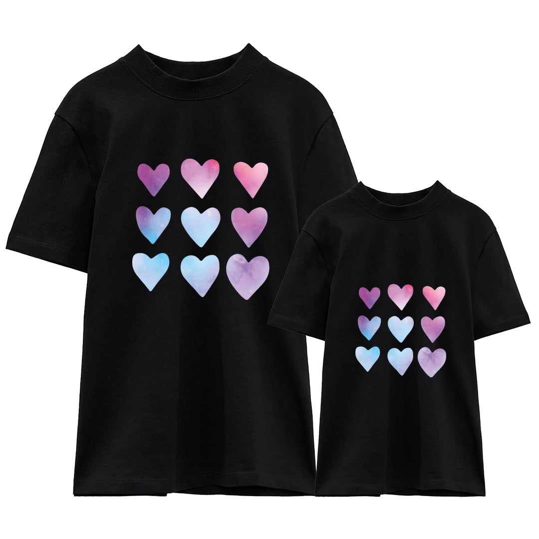 Camiseta Nine hearts lavandas