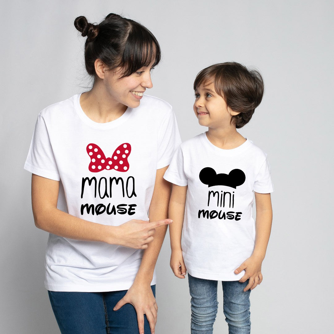 Camiseta Mama-daddy mouse mini mouse