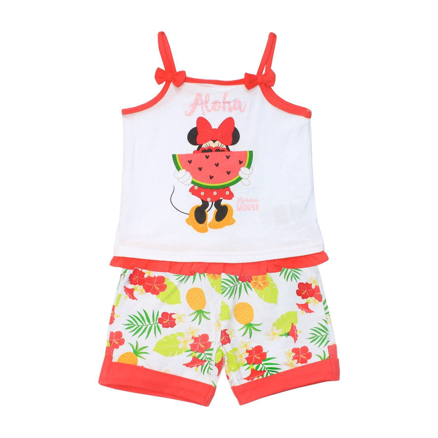 Conjunto Minnie pantalón corto Aloha fruits baby