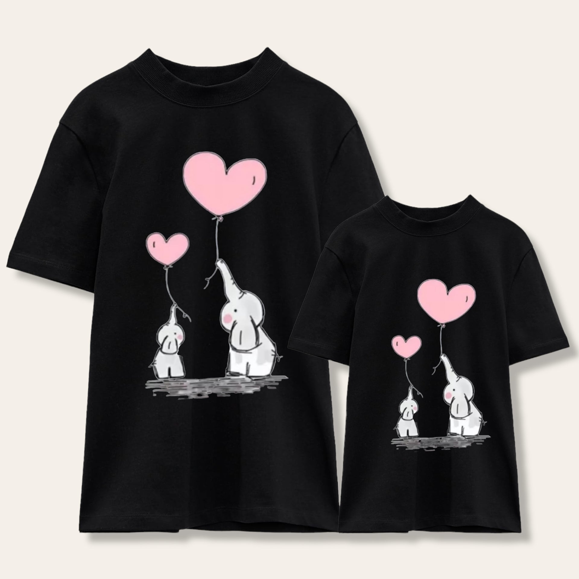 Camiseta Elefantes corazones