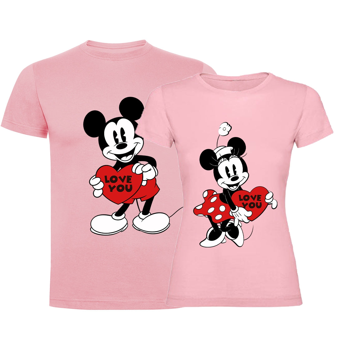 Mickey & Minnie Love Youart T -shirt