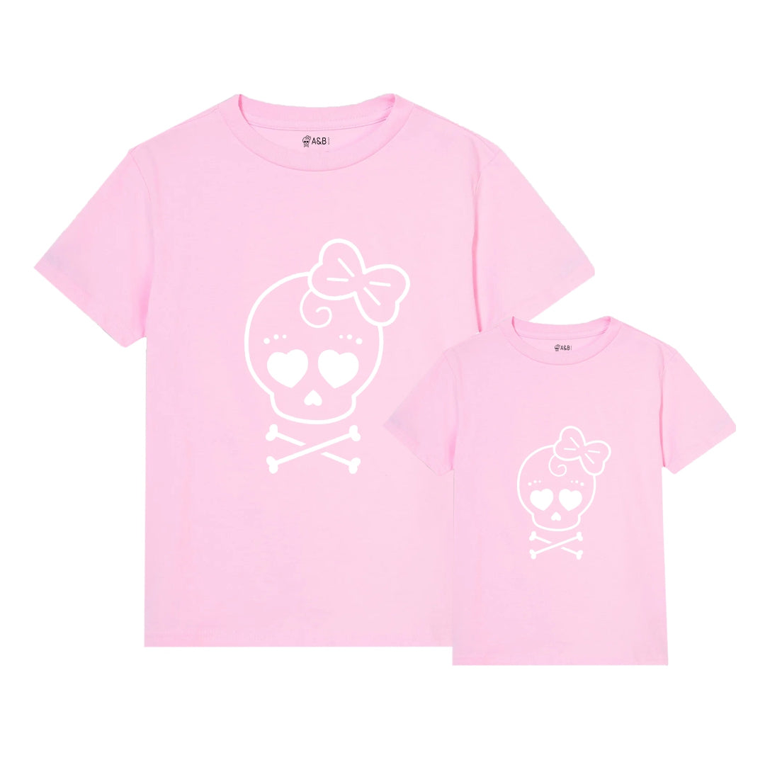 Camiseta Skull A&B white