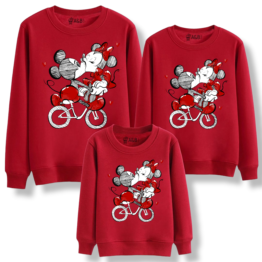 Mickey Minnie Bike Sweatshirt