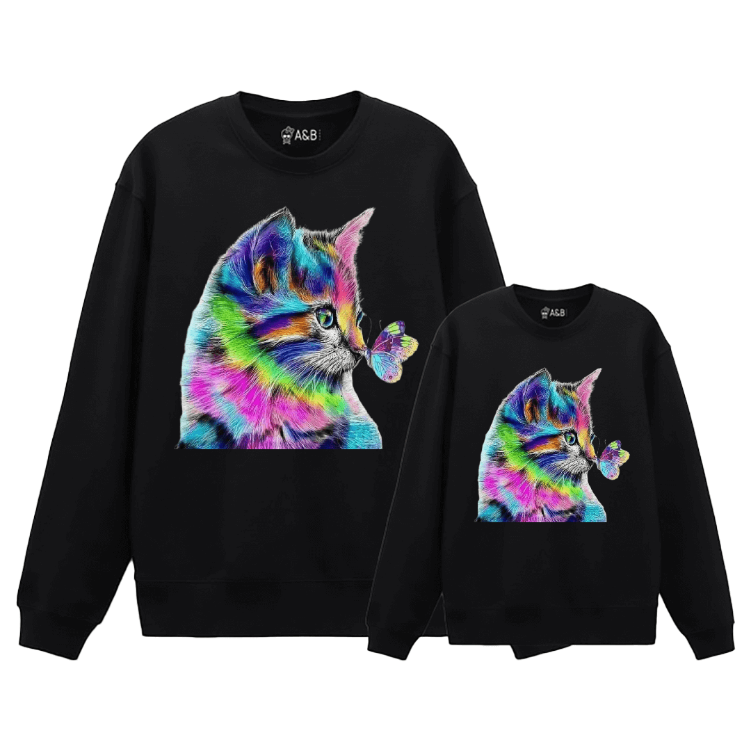 Cat Butterfly Sweetshirt