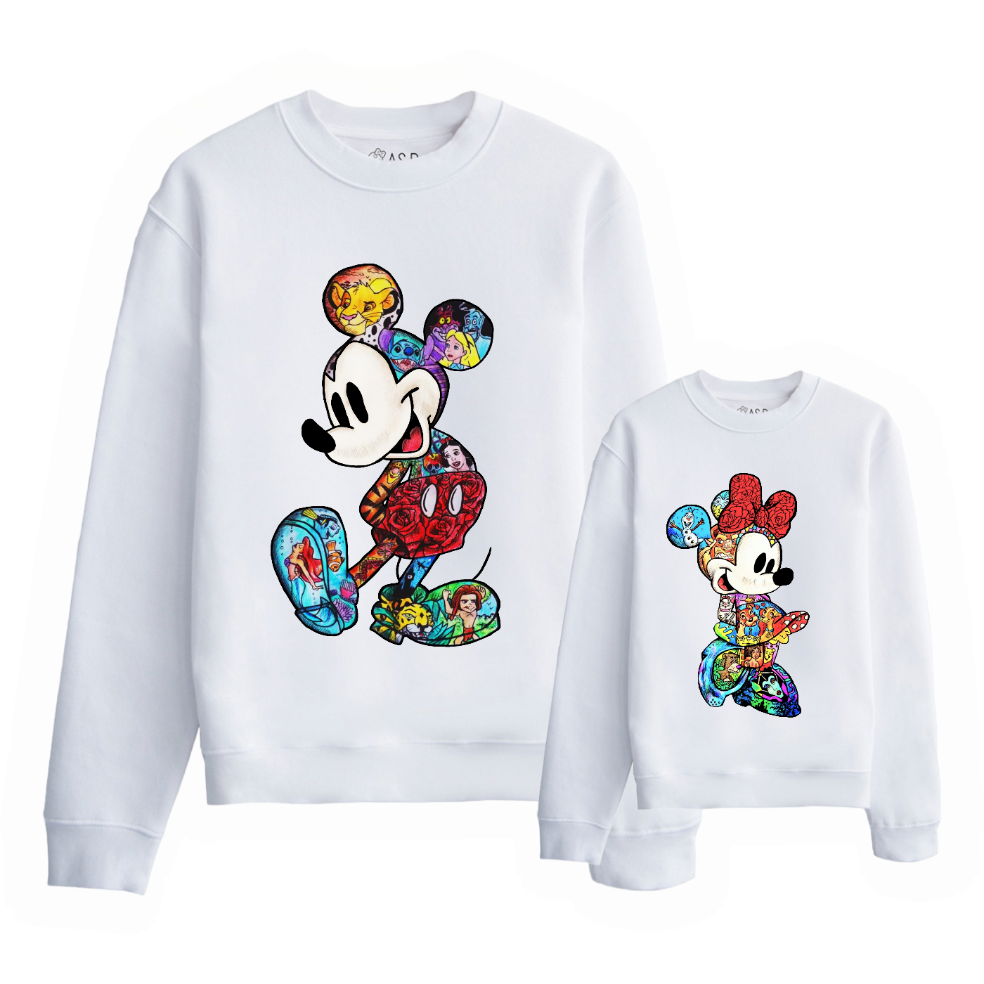 Sudadera Minnie & Mickey drawings