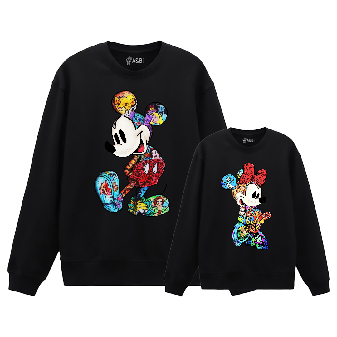 Minnie & Mickey -Zeichnungen Sweatshirt