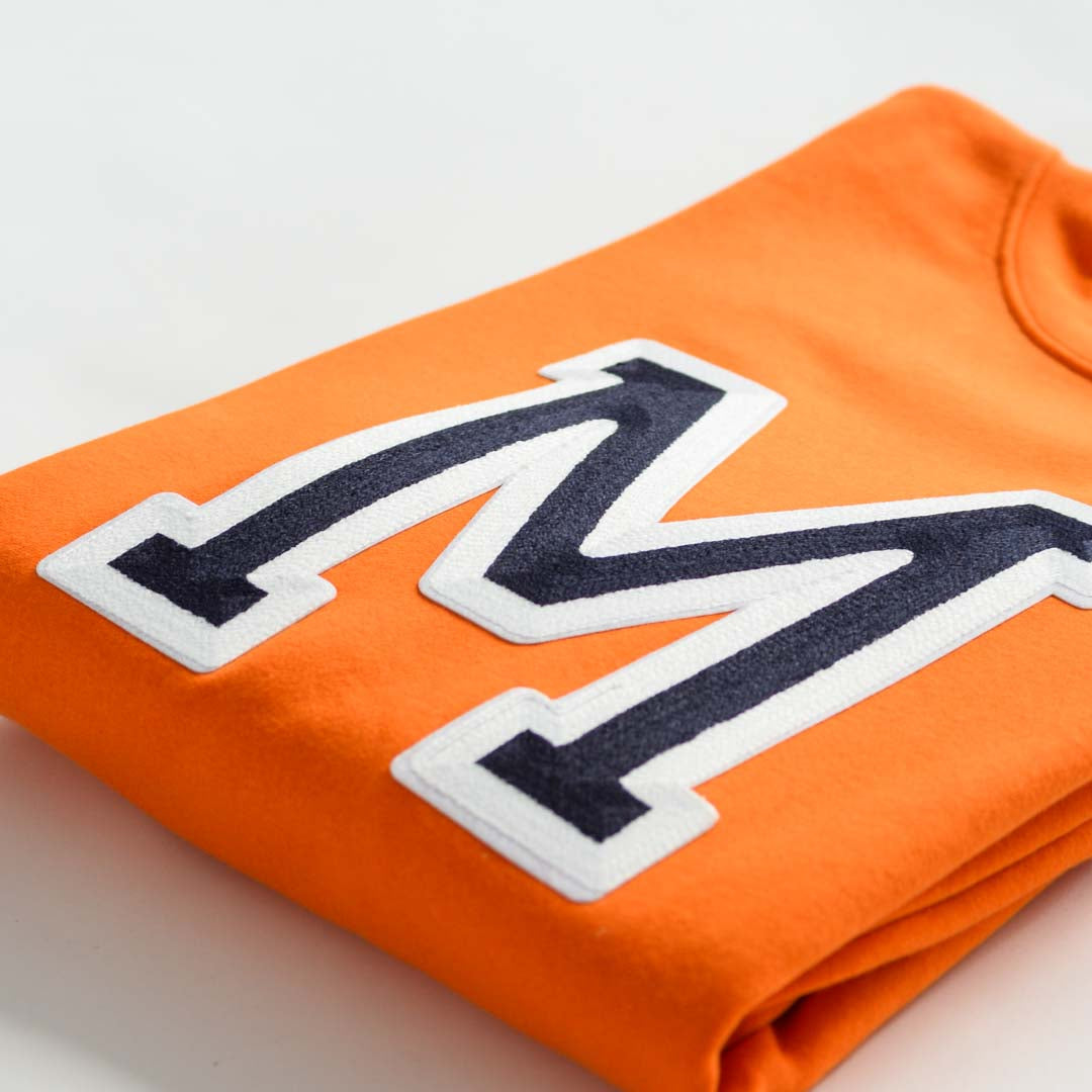 Sweat-shirt initial orange