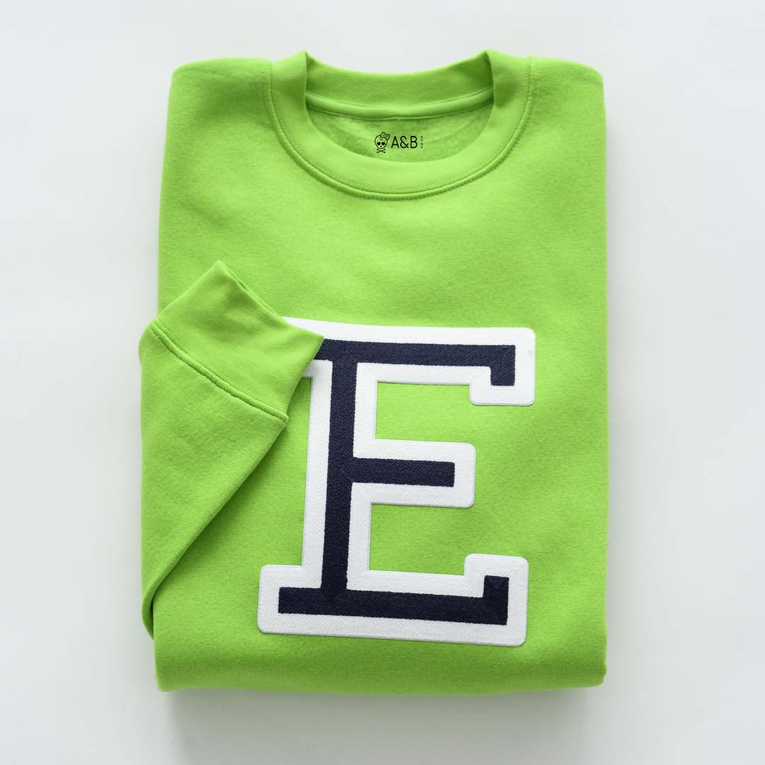 Moletom inicial verde brilhante