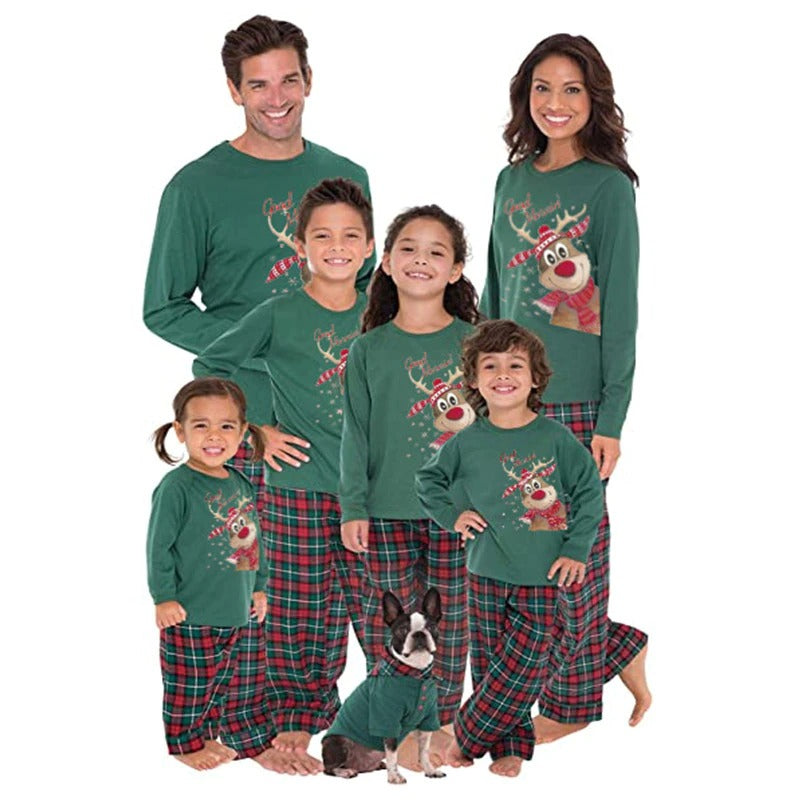 Pijama Famille de Noël Green