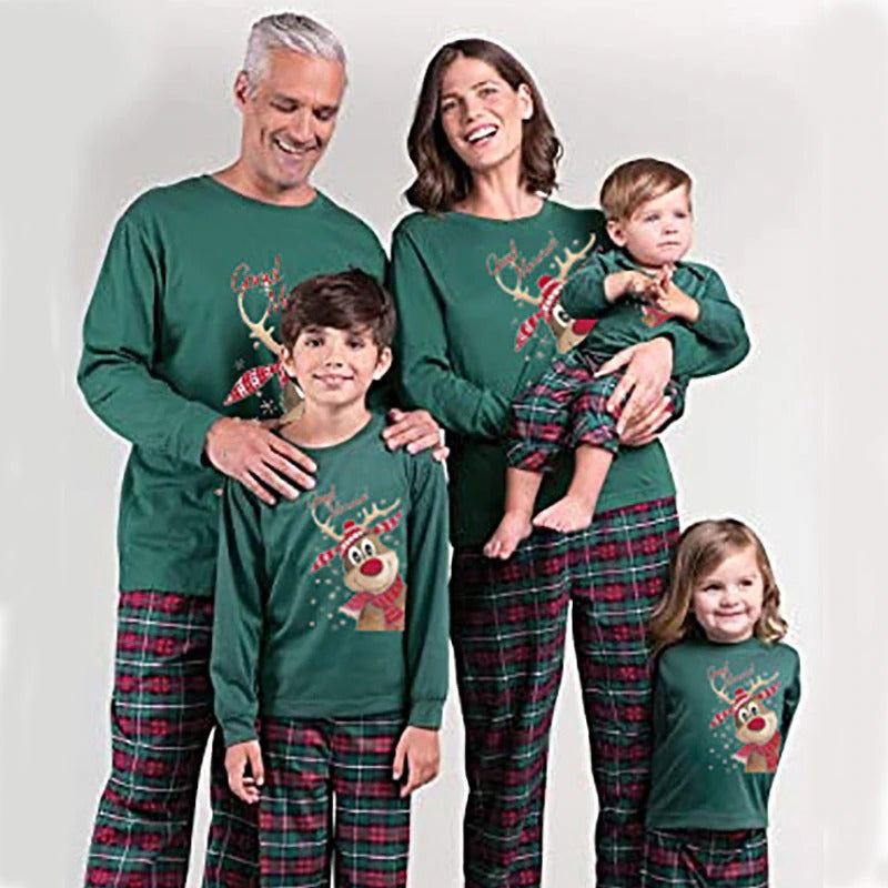 Pijama Christmas Family verde