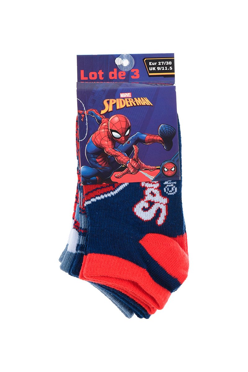 3 chaussettes Spiderman Pack face